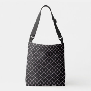 Bolsa Ajustável Padrão moderno de cadeia de cerca rosa elegante