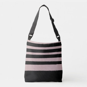 Bolsa Ajustável Padrão moderno de tendências preto-e-rosa-Abstrato