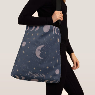 Bolsa Ajustável Padrão Ritualar da Lua Celestial Mulheres Cósmic