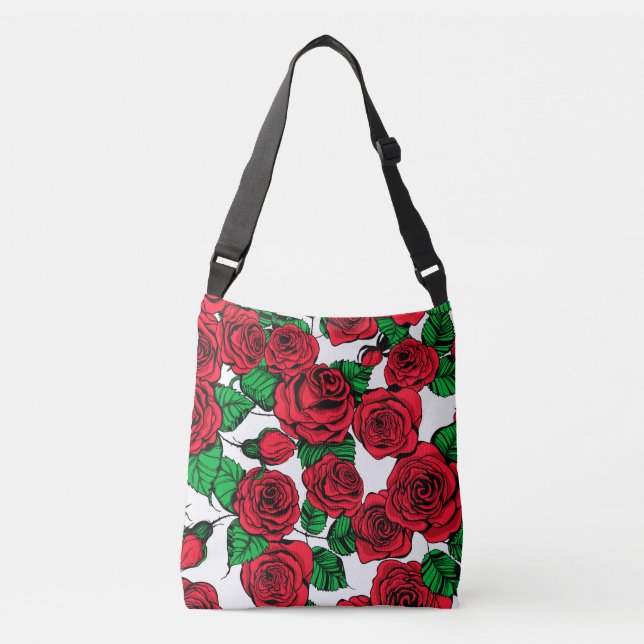 Bolsa Ajustável padrão Rosa vermelha (Frente)