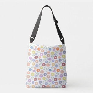 Bolsa Ajustável Padrão Rpt Flor Fuzzy Pastéis em Branco