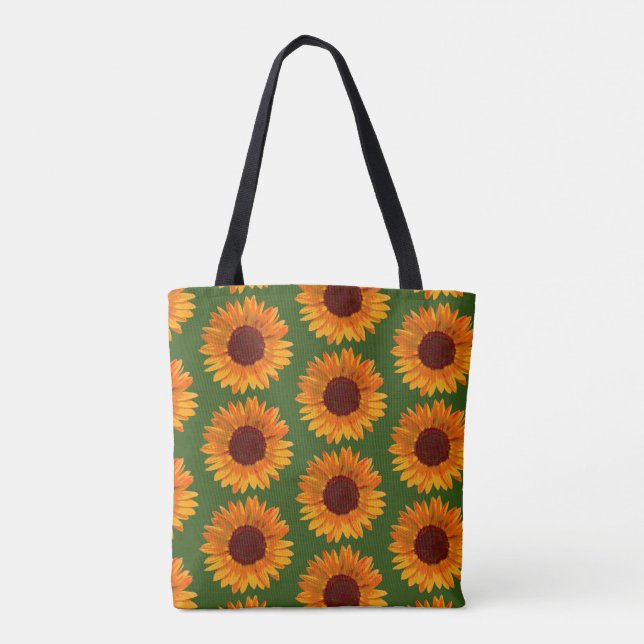 Bolsa Ajustável Padrão Rustic Summer Sunflower Reversible (Verso)