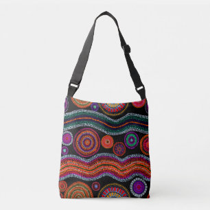 Bolsa Ajustável Padrão Tribal Colorido Moderno de Arte Dot Austra