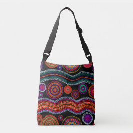 Bolsa Ajustável Padrão Tribal Moderno de Arte Dot Australiana Colo