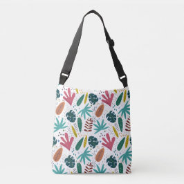 Bolsa Ajustável padrão tropical com folhas coloridas