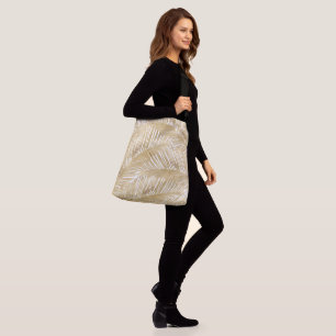 Bolsa Ajustável Padrão tropical Dourado moderno de folha de palma