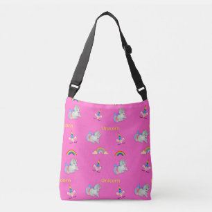 Bolsa Ajustável Padrão Unicorn a rosa