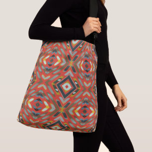 Bolsa Ajustável Padrão Únique Sudoeste Vermelho e Preto