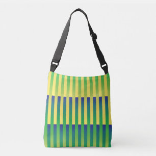 Bolsa Ajustável Padrão Verde Amarelo Azul Striped
