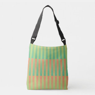 Bolsa Ajustável Padrão verde laranja riscado
