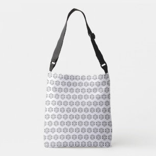 Bolsa Ajustável Padrão vetorial espiral preto no branco