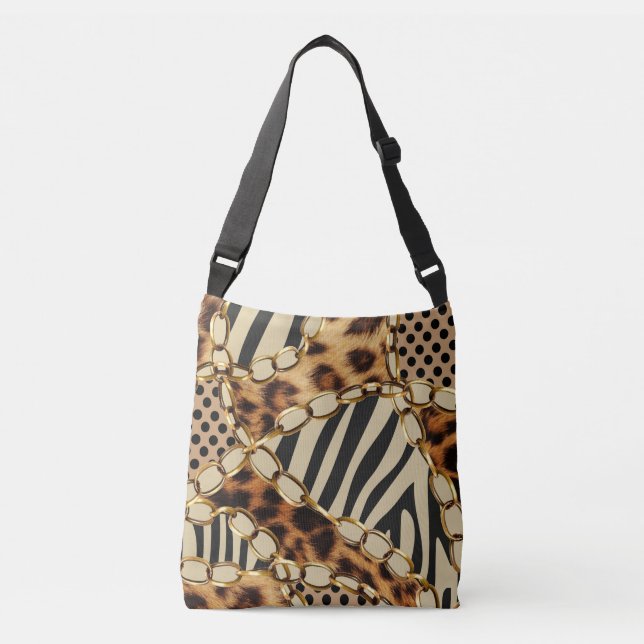 Bolsa Ajustável Padrões de Impressão de Animais Leopardo Sem Costu (Frente)
