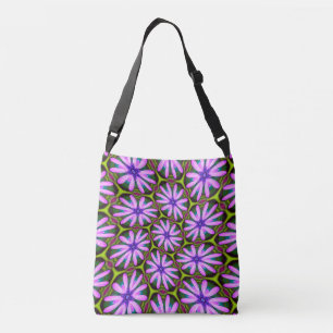 Bolsa Ajustável Padrões Margueritas Roxos