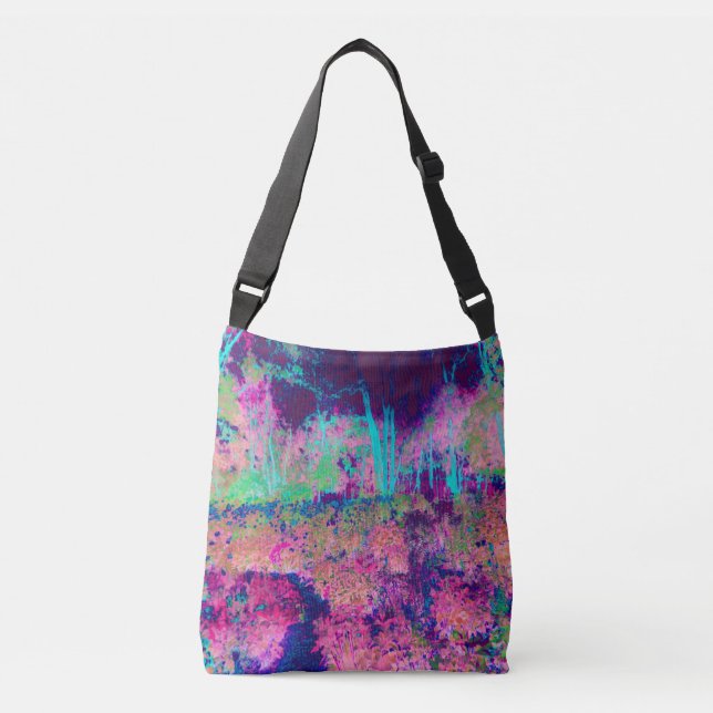 Bolsa Ajustável Paisagem Impressionista Puro e Rosa Quente (Frente)