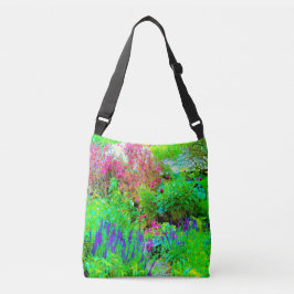 Bolsa Ajustável Paisagem Primavera verde do jardim com peônias