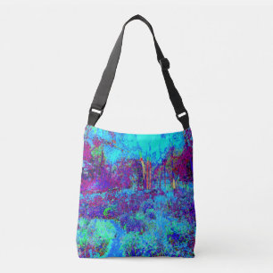 Bolsa Ajustável Paisagem Psicodélica Impressionista de Jardim Azul