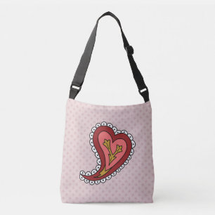 Bolsa Ajustável Paisley Heart All-Over-Impressão Bag