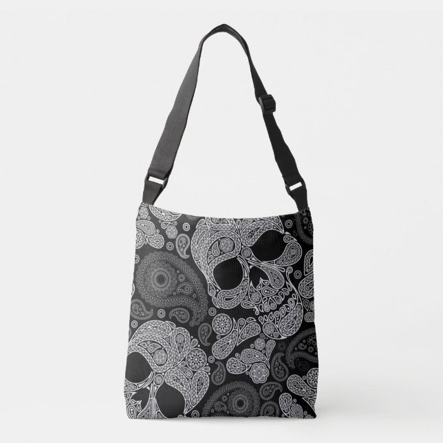 Bolsa Ajustável Paisley Skull Black (Frente)
