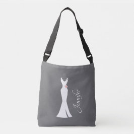 Bolsa Ajustável Palhaço branco elegante na Cinza - Design simples 