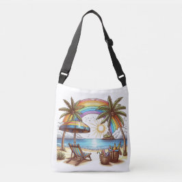 Bolsa Ajustável Palm Beach tree com arco-íris e sol