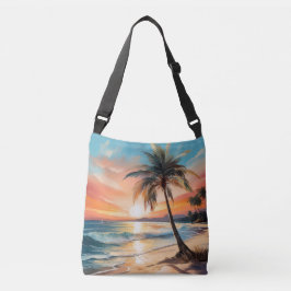 Bolsa Ajustável Palmeira na praia tropical do Sunset