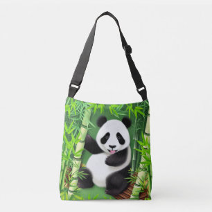 Bolsa Ajustável Panda Bonita Em Uma Floresta De Bambu