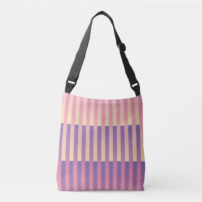 Bolsa Ajustável Pano-Cor-de-rosa Amarelo-listrado (Frente)