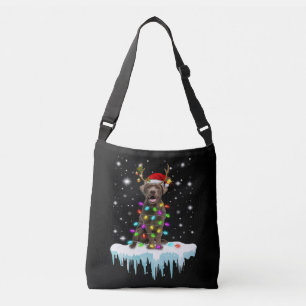 Bolsa Ajustável Pão Cão  Chocolate Labrador Christmas Light