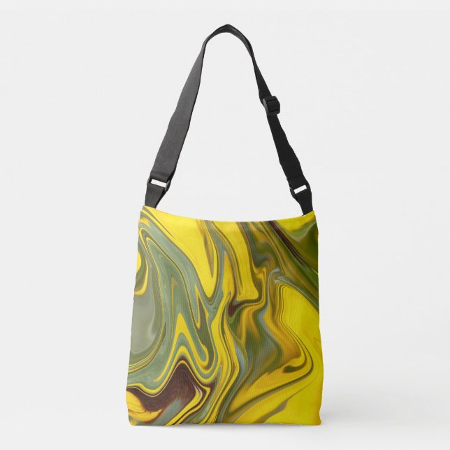 Bolsa Ajustável Papel Digital Amarelo Marble Waves-55448 (Frente)