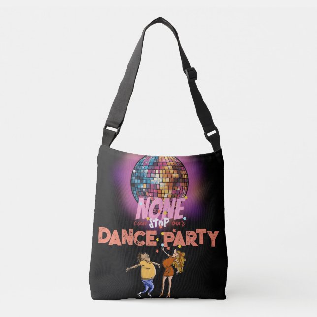 Bolsa Ajustável Partido da dança do Disco Retroativo - Tema Funky  (Frente)