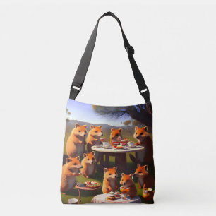 Bolsa Ajustável Partido do Chá de Quokka, Unisex Crossbody Bag
