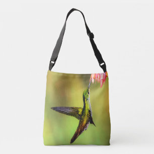 Bolsa Ajustável Pássaro de Flor Rosa