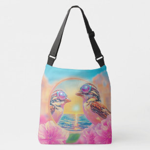 Bolsa Ajustável Pássaros legal com óculos Sunset