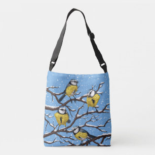 Bolsa Ajustável Pássaros-tetas azuis no inverno
