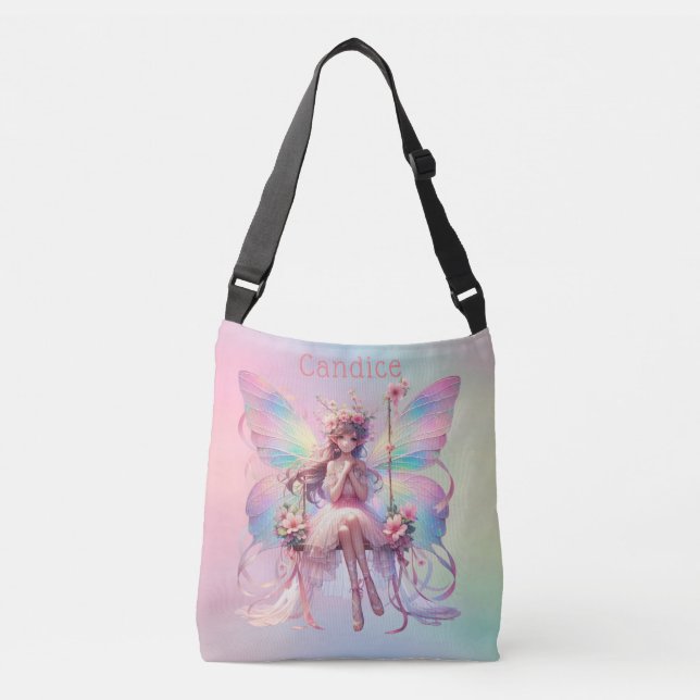 Bolsa Ajustável Pastel Ballerina Fairy Princess Girls Personalizad (Frente)