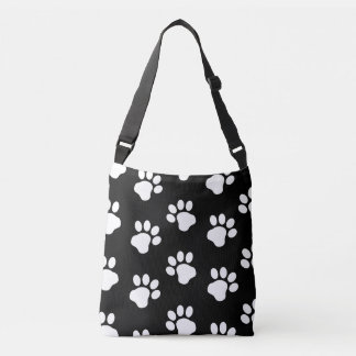 Bolsa Ajustável Pata de Gato Branco Imprime em Preto