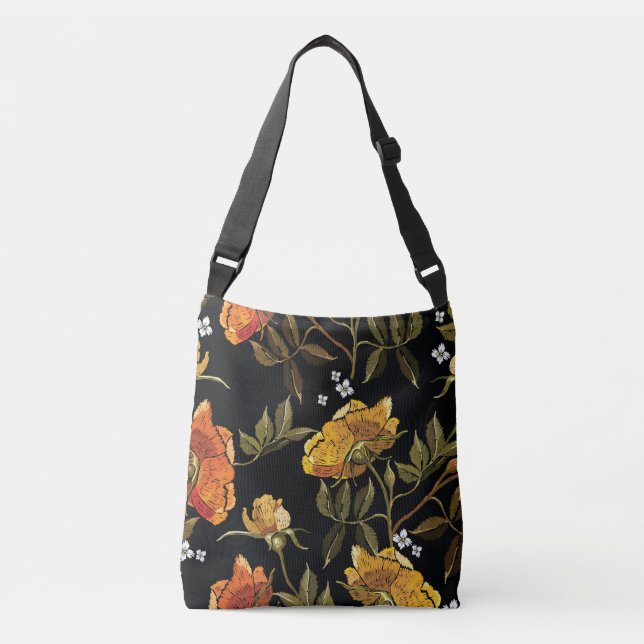 Bolsa Ajustável Patchwork Gentle: Design de Desenho Mão (Frente)