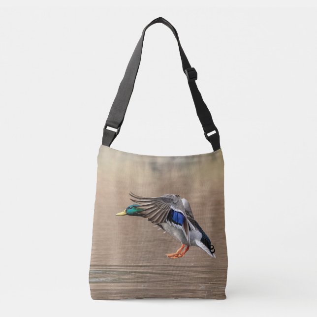 Bolsa Ajustável Pato do pato selvagem em vôo (Frente)