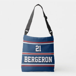 Bolsa Ajustável Patriotic Red White Sports Jersey Stripes
