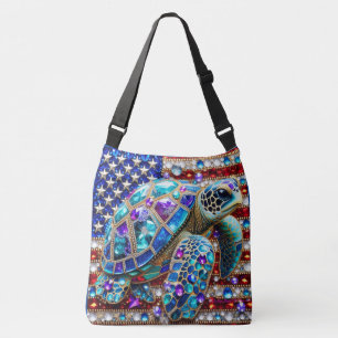 Bolsa Ajustável Patriótico da Tartaruga do Mar Bling