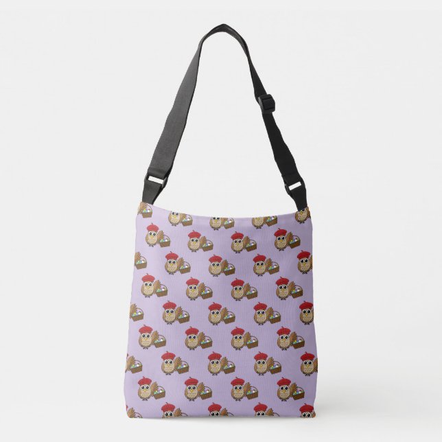 Bolsa Ajustável Patterno da Caça ao Ovo da Coruja Funny (Frente)