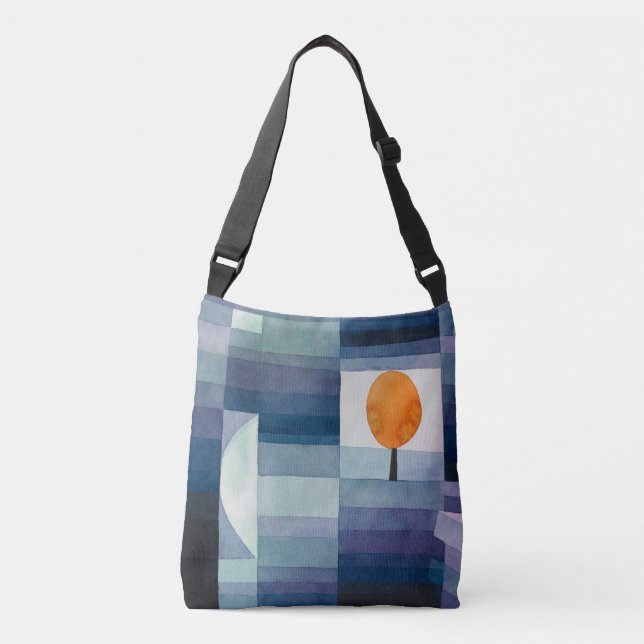 Bolsa Ajustável Paul Klee Precursor do Outono Azul Moderno Abstrat (Frente)