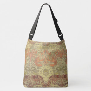 Bolsa Ajustável Pavão de William Morris e teste padrão do dragã