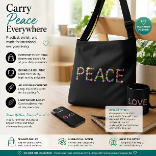 Bolsa Ajustável Paz Interior, Paz ao Redor   Inspirador