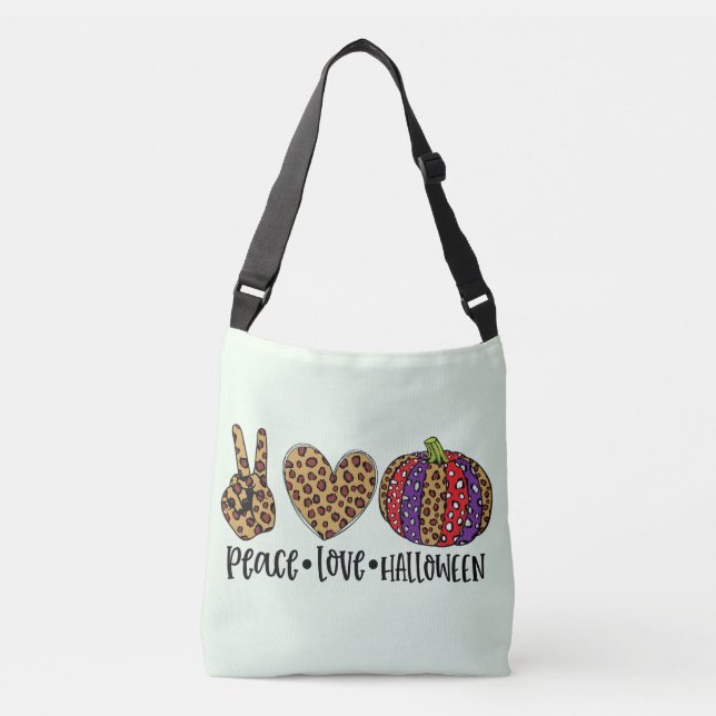Bolsa Ajustável Peace Love Halloween (Frente)