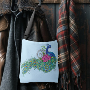 Bolsa Ajustável Peacock e Lotus