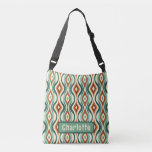 Bolsa Ajustável Peacock Pattern Teal Personalizado Crossbody Bag<br><div class="desc">Peacock Pattern Teal Personalized Crossbody Bag,  você pode personalizar o nome.</div>