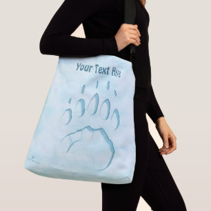 Bolsa Ajustável Pegada de Pata de Urso Polar
