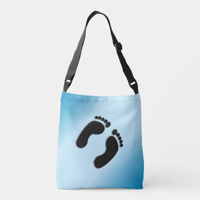 Bolsa Ajustável Pegadas negras (Verso)