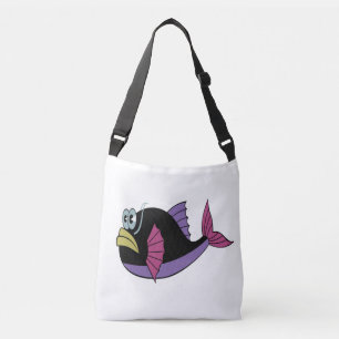 Bolsa Ajustável Peixe-pufe preto e roxo